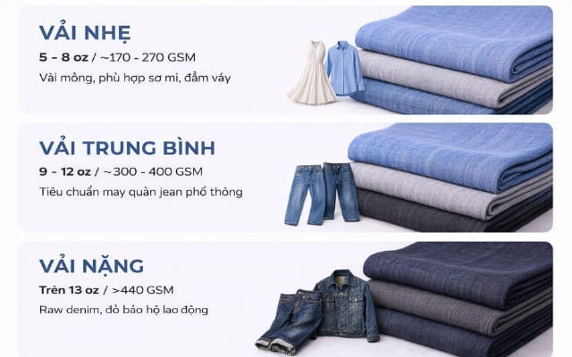 cách chọn vải jean phù hợp