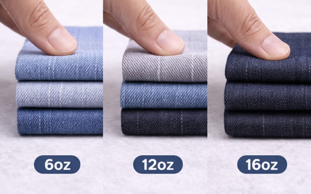 trọng lượng vải jean